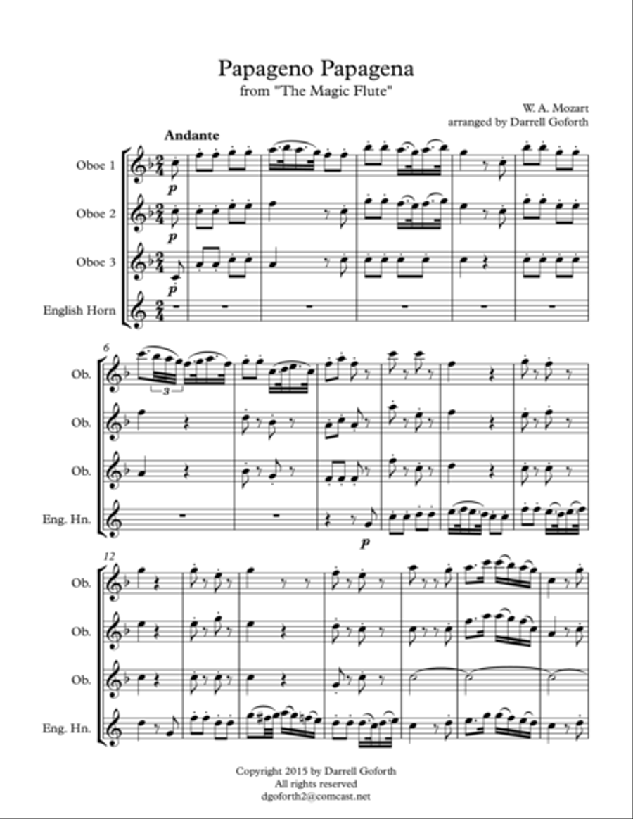 Papageno Papagena from 