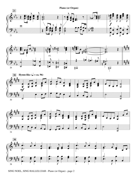 Sing Noel, Sing Hallelujah - Piano or Organ
