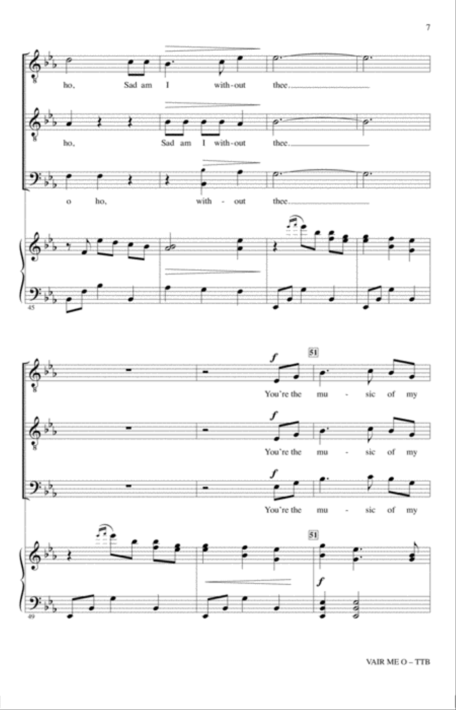 Vair Me O (Eriskay Love Lilt) TTBB scores gallery preview page 5