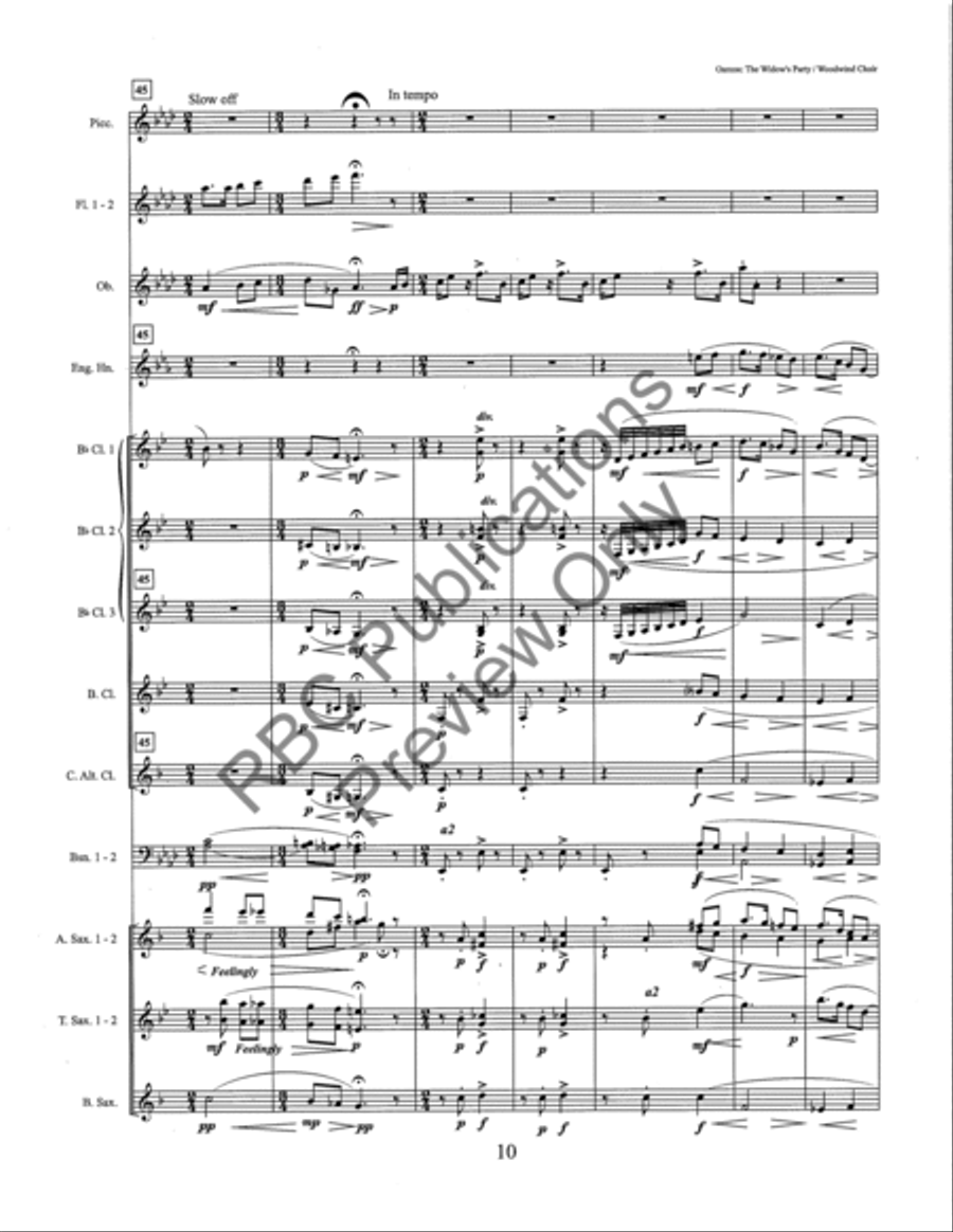 Widow's Party (Score) Widow's Party (Score) Score scores gallery preview page 15