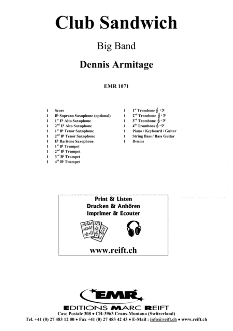 Club Sandwich Big Band scores gallery preview page 2