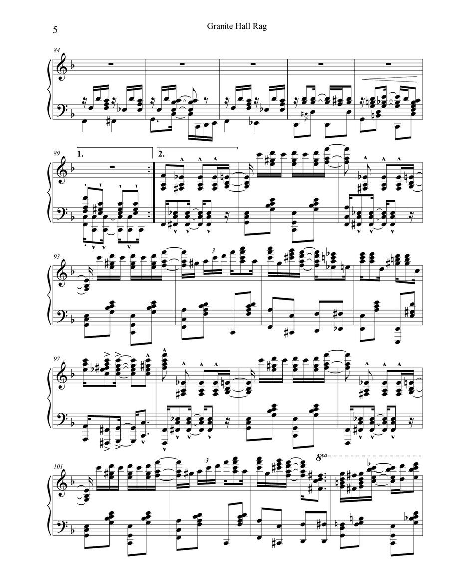 The New England Ragtime Suite Piano Solo scores gallery preview page 5