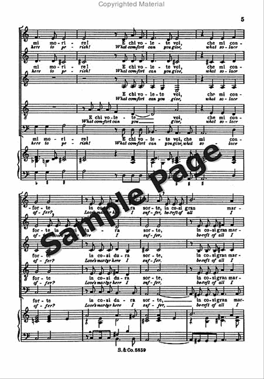 Lamento d'Arianna - Ah, Leave Me Here to Perish SSATB scores gallery preview page 6