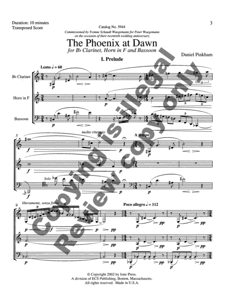 The Phoenix at Dawn (Score & Parts)