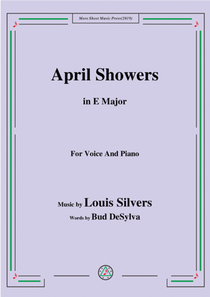 Louis Silvers-April Showers,in E Major,for Voice&Piano