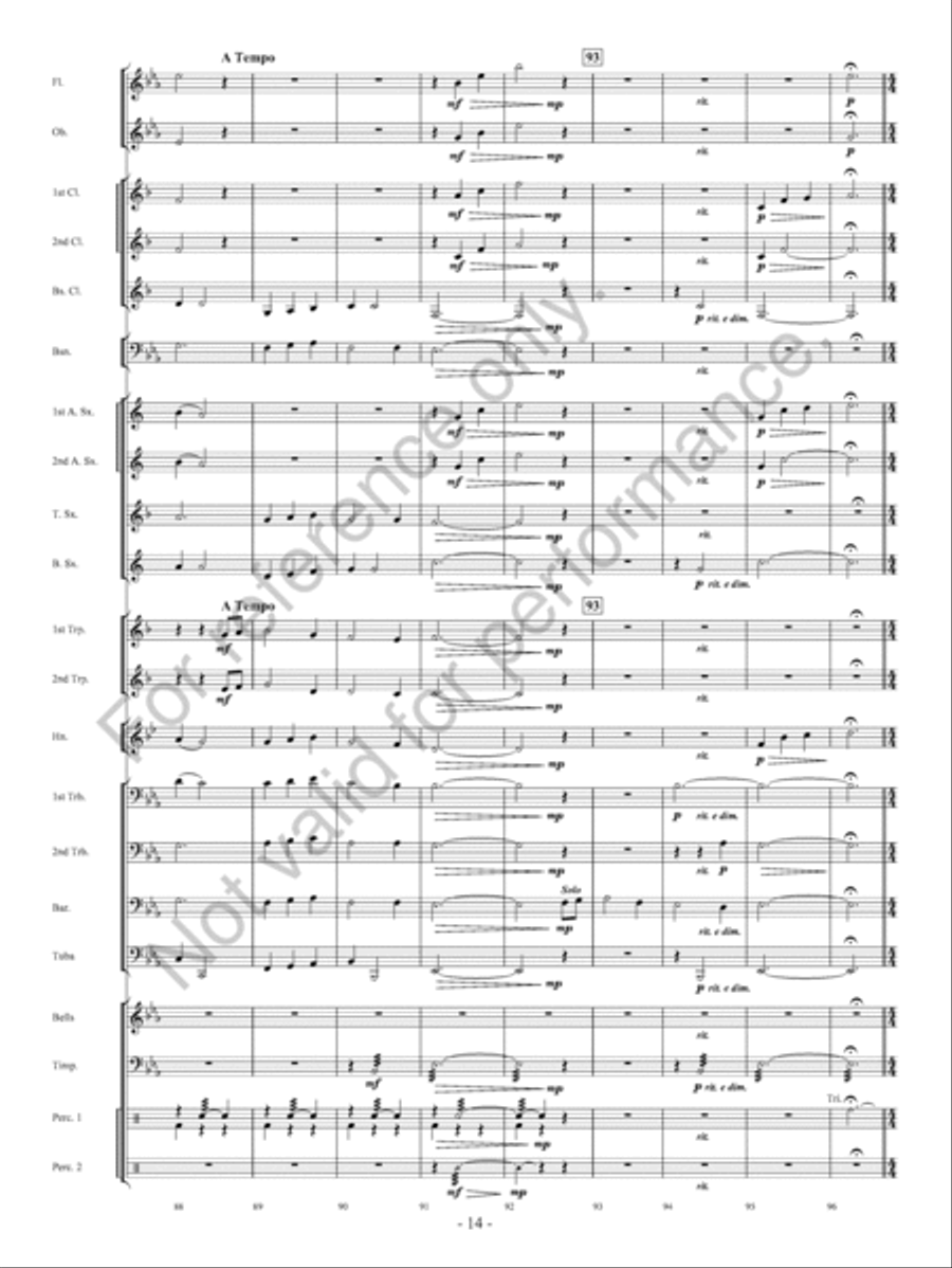 Pembroke Castle Concert Band scores gallery preview page 15