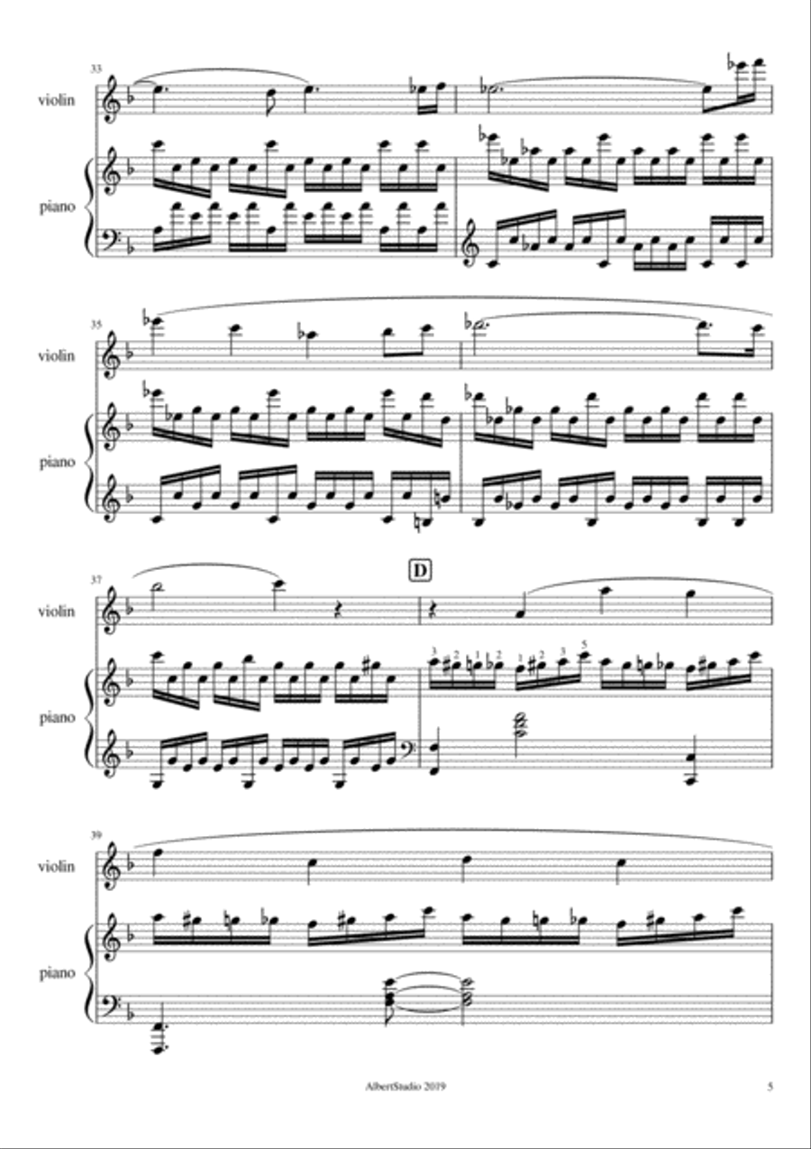 Dont back down and dont give up Violin Solo scores gallery preview page 5
