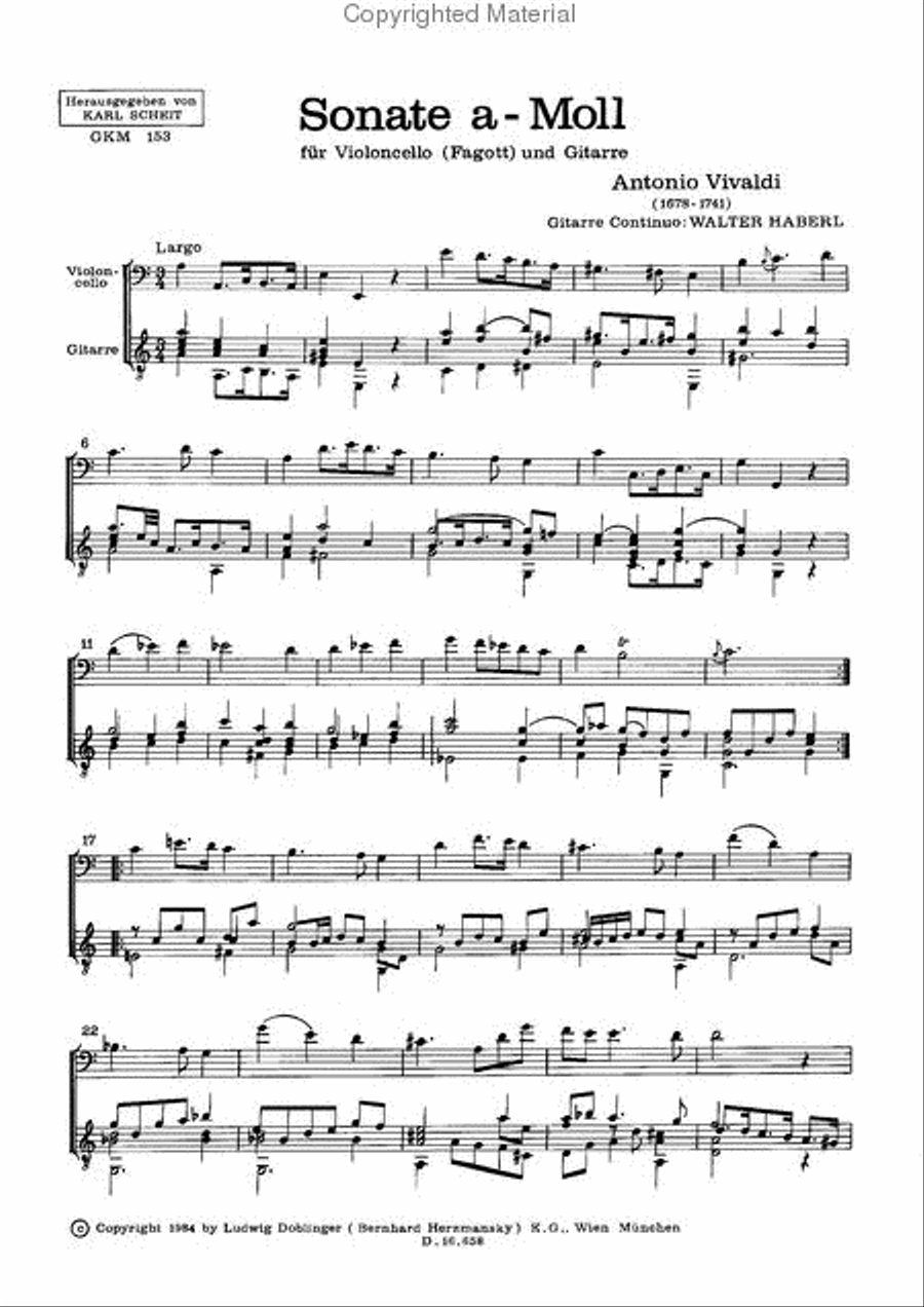 Sonata Nr. 3 a-moll Basso Continuo scores gallery preview page 2