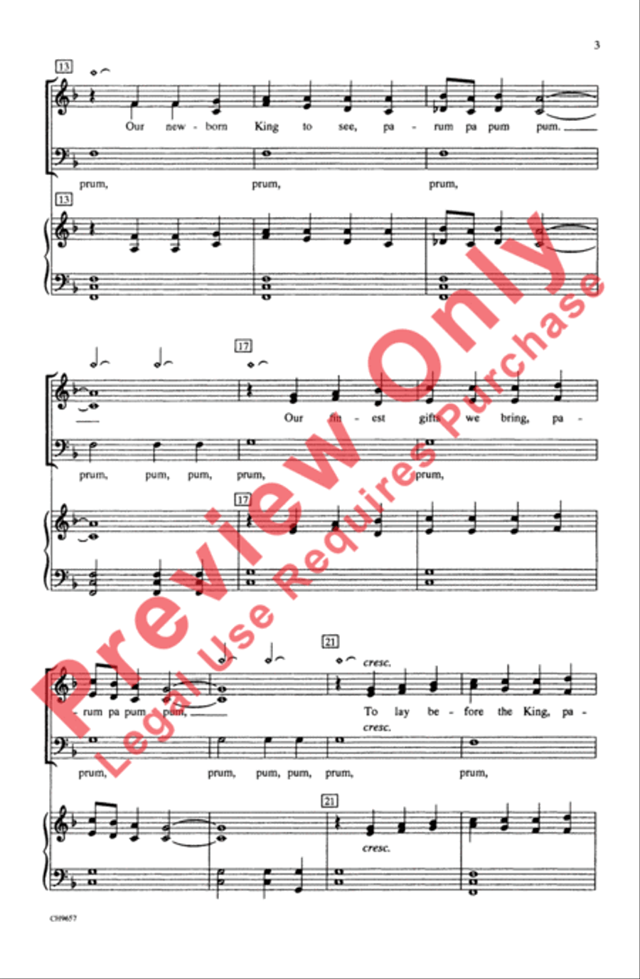 The Little Drummer Boy 3-Part scores gallery preview page 3