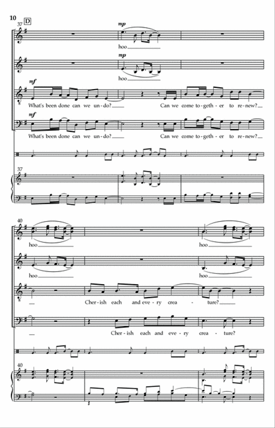 Hug A Tree and Kiss A Sparrow 4-Part scores gallery preview page 8