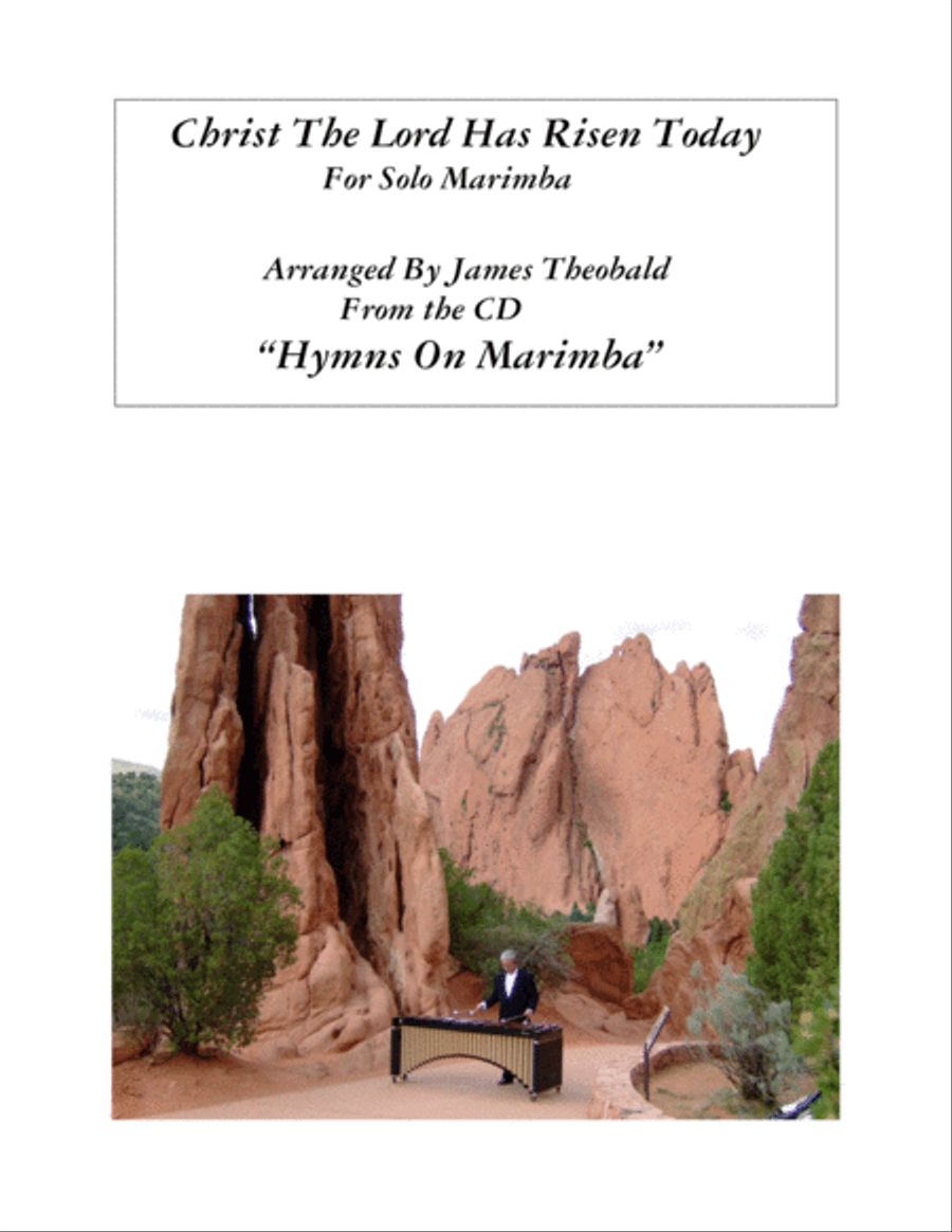 Book cover for Solo Marimba "Christ The Lord Has Risen Today" 3:45 Min.