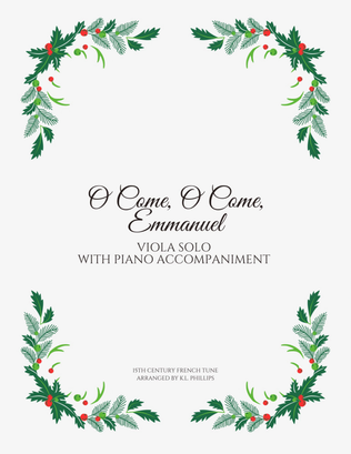 Book cover for O Come, O Come, Emmanuel - Viola Solo with Piano Accompaniment