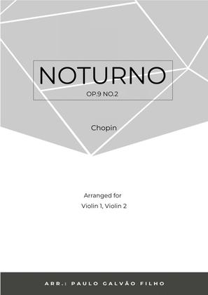 Book cover for NOTURNO OP.9 NO.2 - CHOPIN - VIOLIN DUET