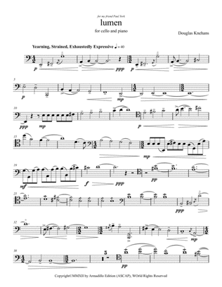 Lumen-for cello and piano