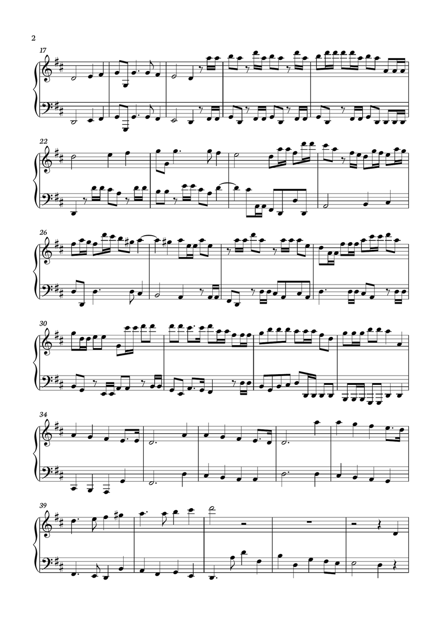 Hallelujah from Handel's Messiah for piano solo Piano Solo scores gallery preview page 2