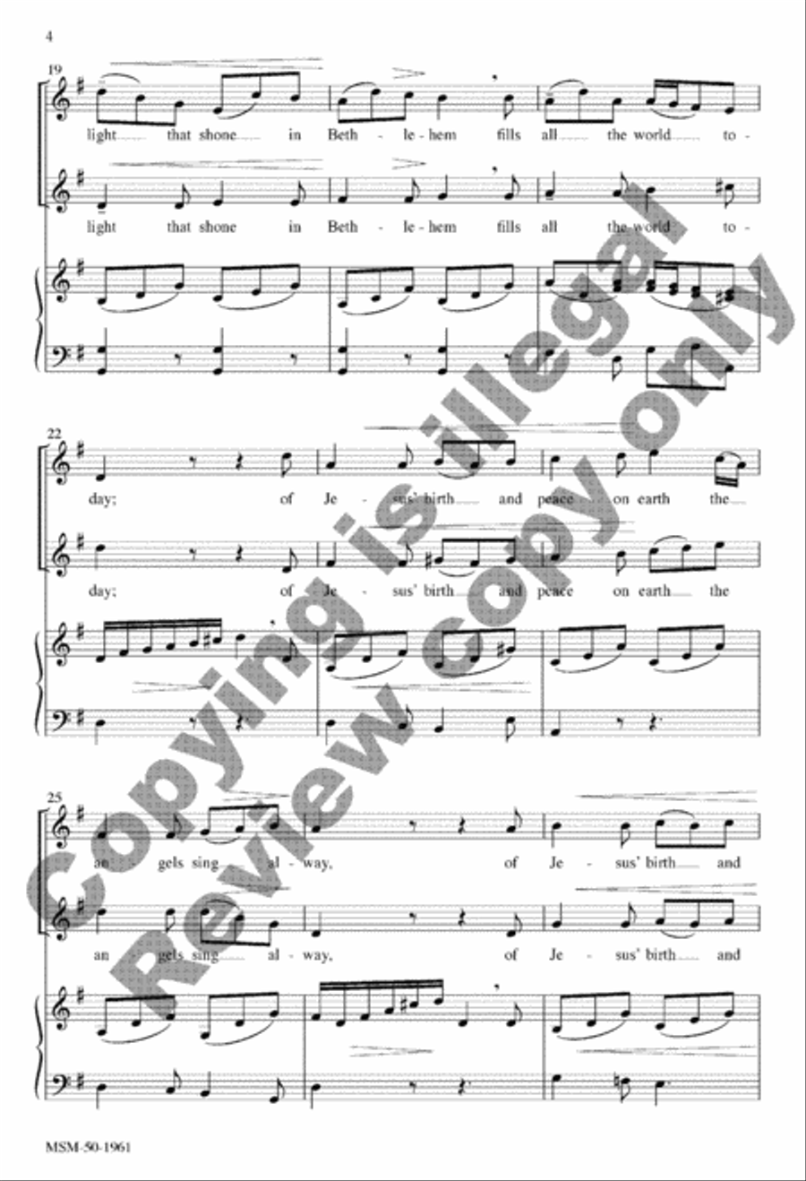 O Sing a Song of Bethlehem Unison Choir scores gallery preview page 8