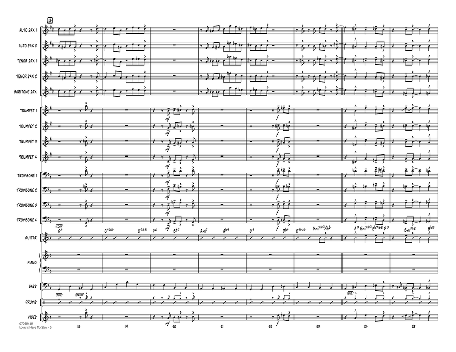 Love Is Here to Stay - Conductor Score (Full Score) Jazz Ensemble scores gallery preview page 4