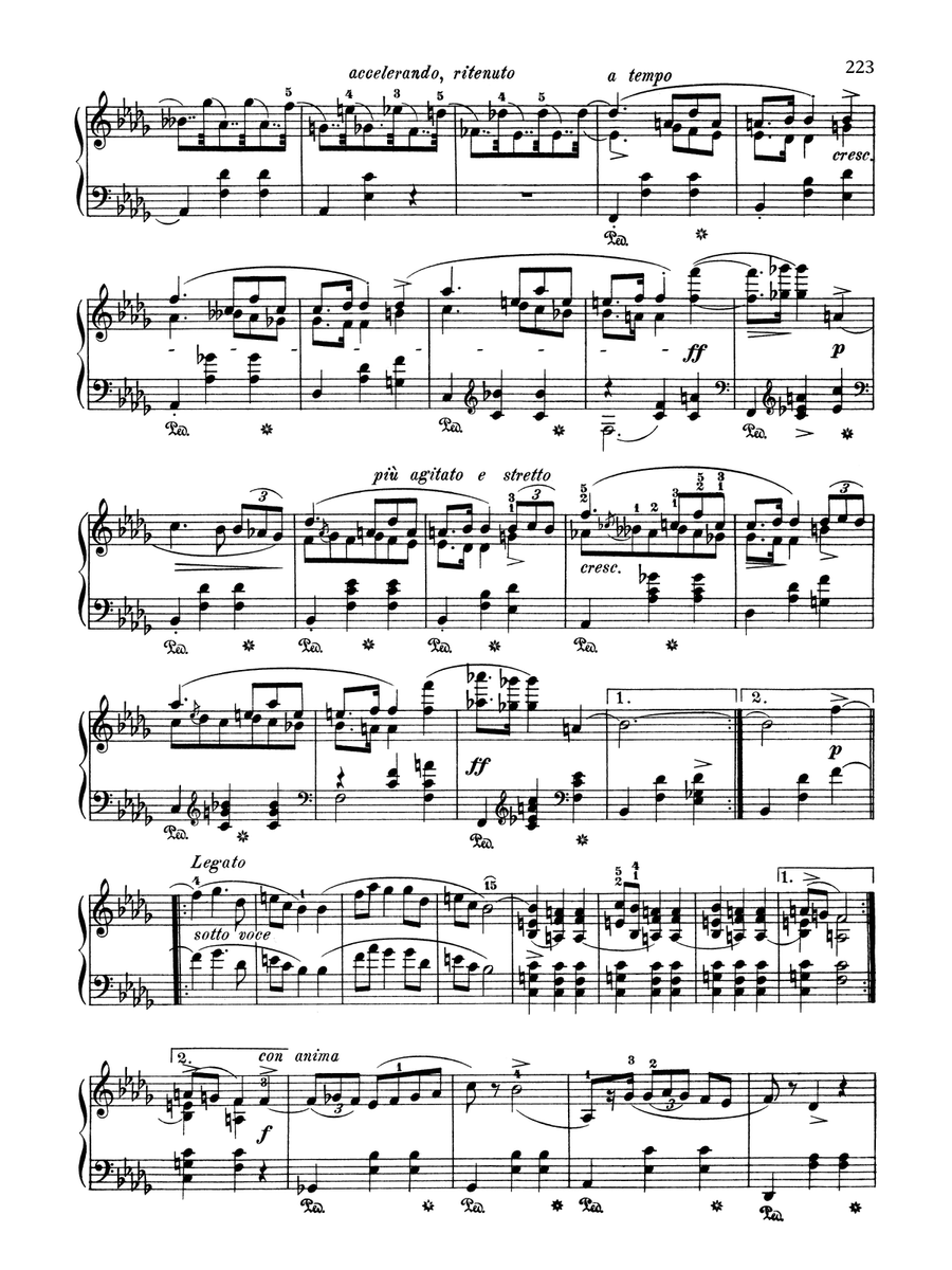 Mazurka in B-flat minor, Op. 24, No. 4 Piano Solo scores gallery preview page 2