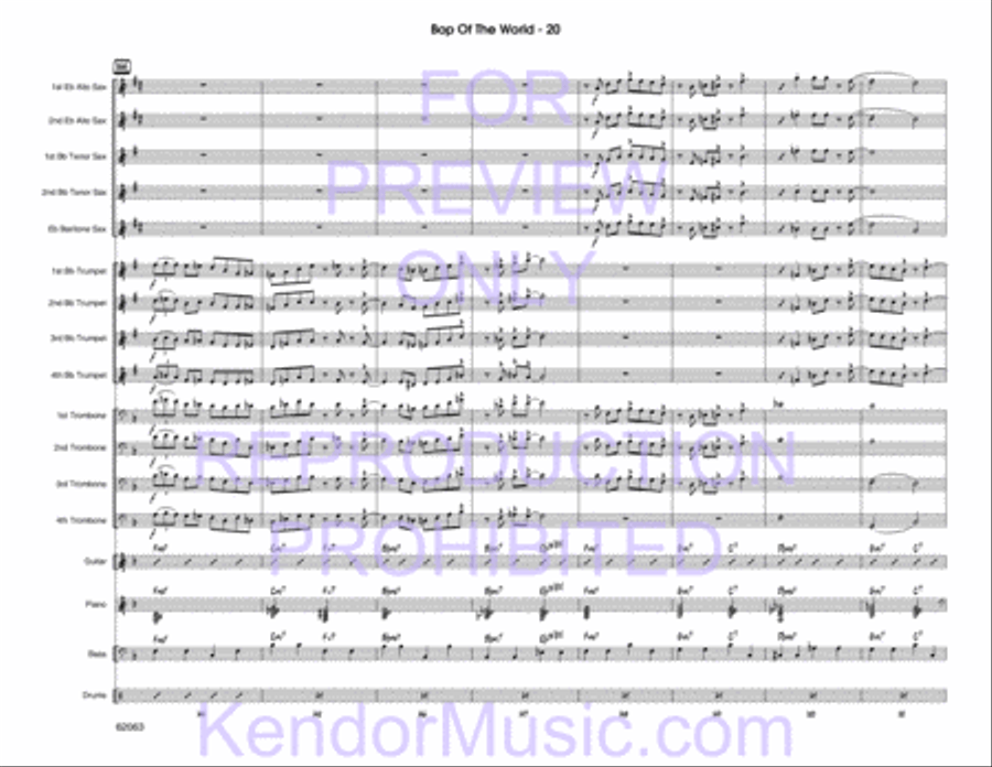 Bop Of The World Bop Of The World Jazz Ensemble scores gallery preview page 22