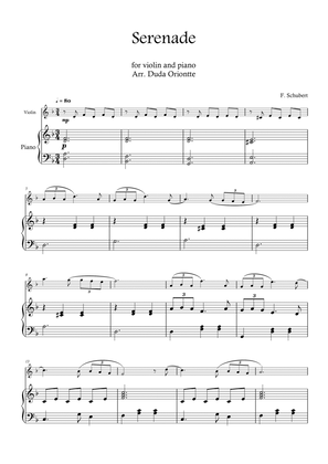 Serenade (violin and piano SIMPLIFIED) Schubert