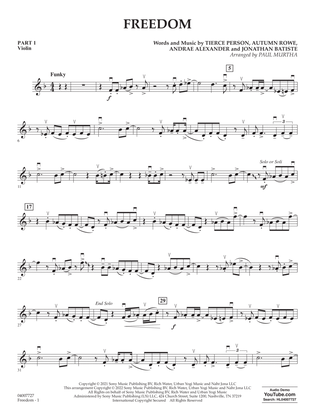 Freedom (arr. Paul Murtha) - Pt.1 - Violin