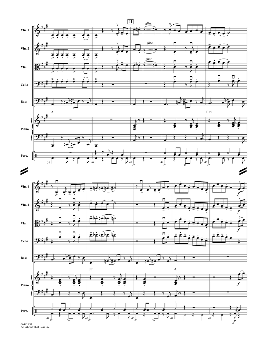 All About That Bass - Conductor Score (Full Score) String Orchestra scores gallery preview page 6