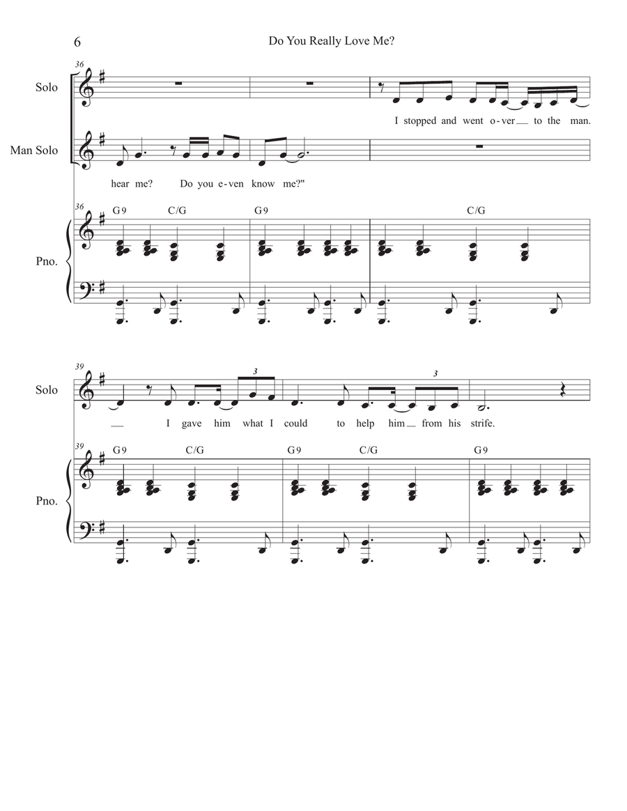 Do You Really Love Me? Tenor Voice scores gallery preview page 6