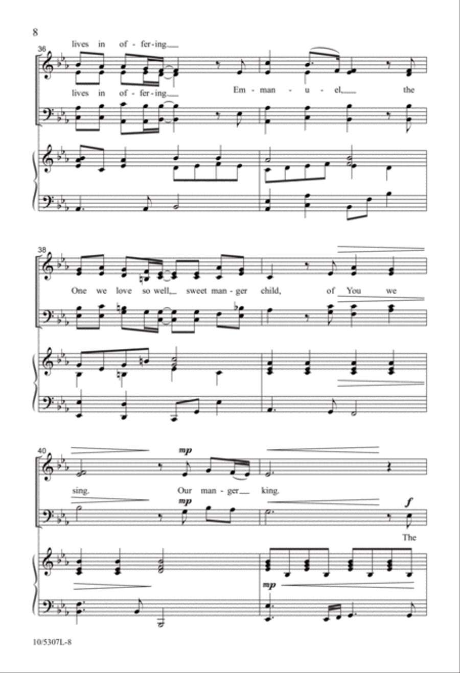 Manger Child, Manger King 4-Part scores gallery preview page 8