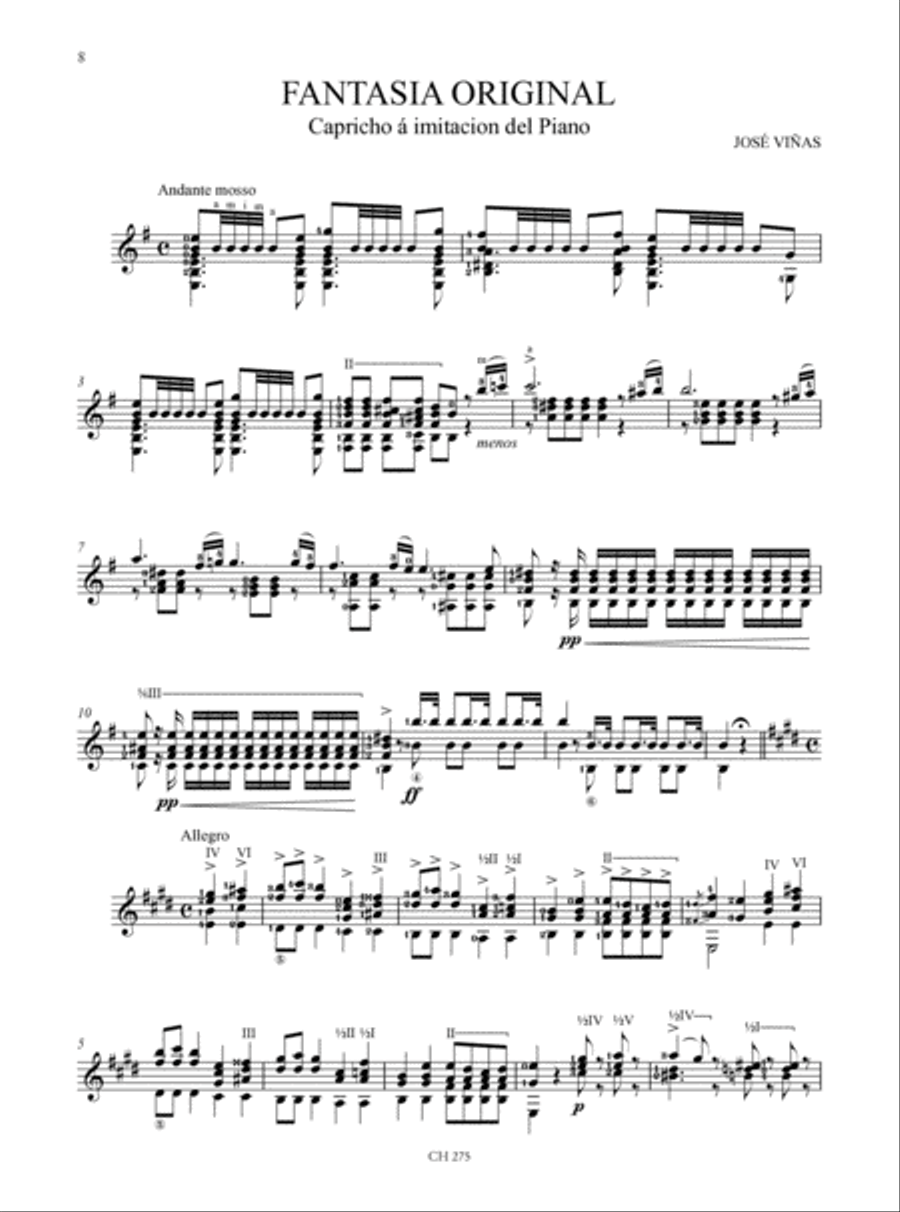 España Romántica. Anthology of Guitar Works by Spanish Masters of the 19th Century - Vol. 2: 10 Advanced Pieces Acoustic Guitar scores gallery preview page 3