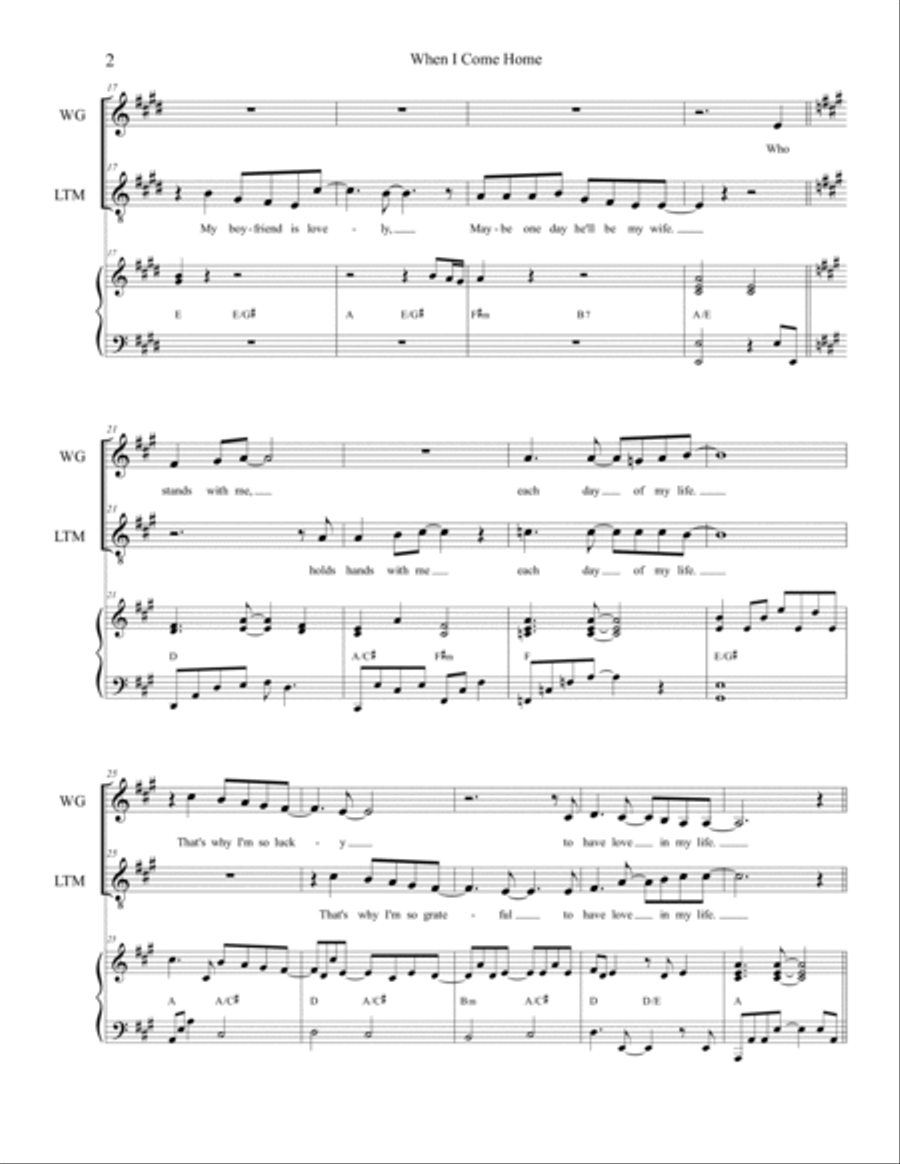 When I Come Home Small Ensemble scores gallery preview page 2