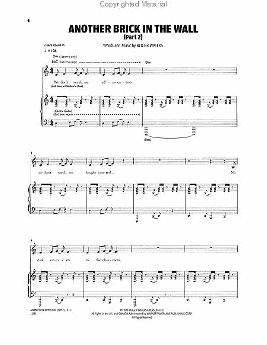 Pink Floyd - Ultimate Keyboard Play-Along Piano, Vocal, Guitar scores gallery preview page 2