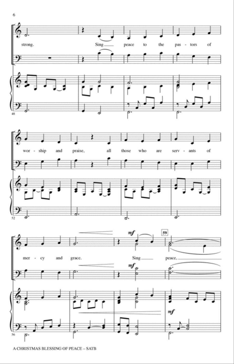 A Christmas Blessing Of Peace 4-Part scores gallery preview page 5