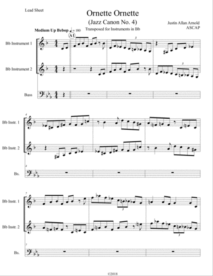 Ornette Ornette - Jazz Canon No. 4 image number null