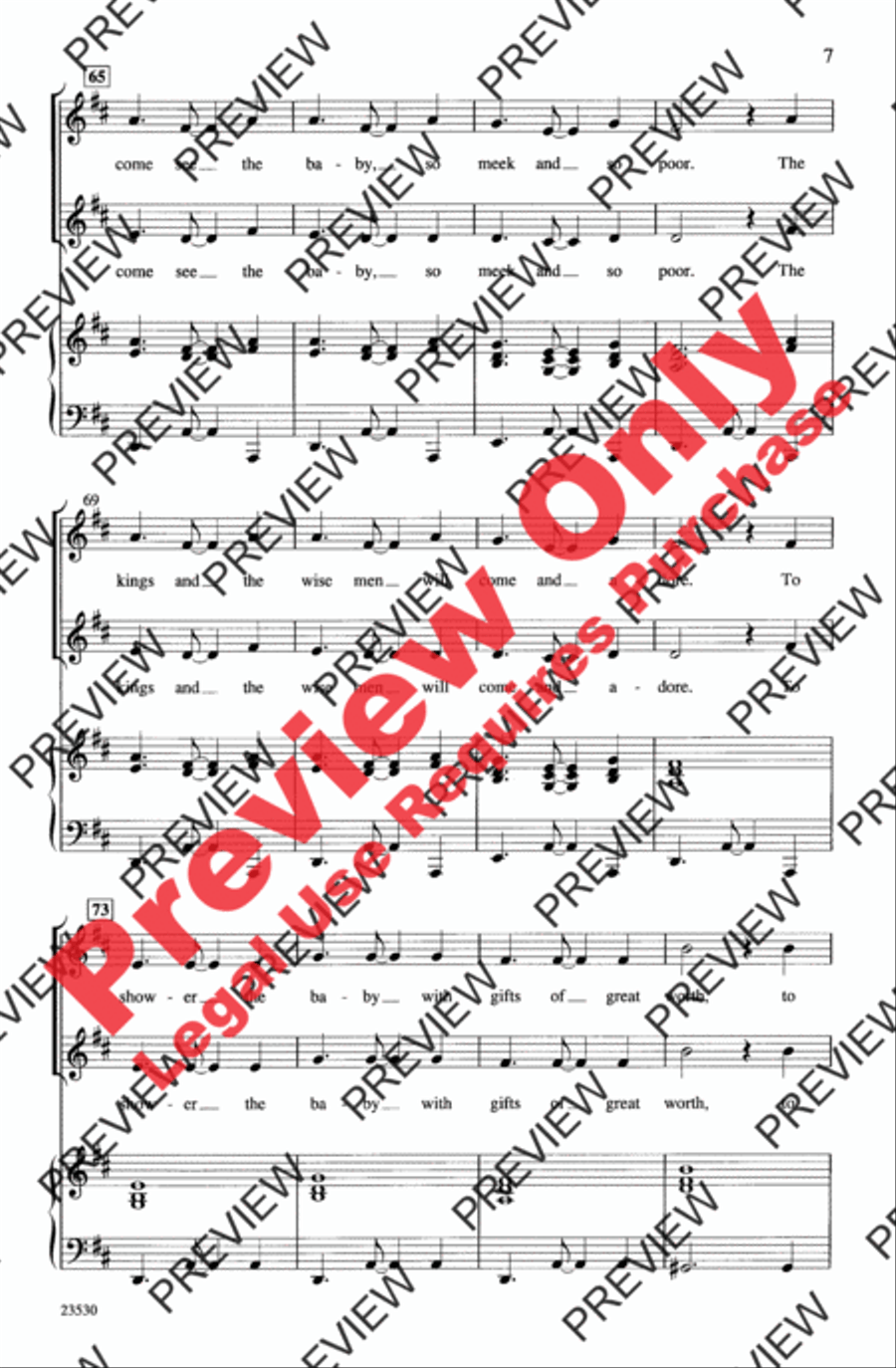 O Come, Little Children 2-Part scores gallery preview page 7
