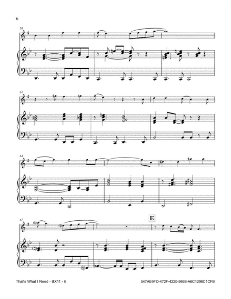That's What I Need Baritone Saxophone scores gallery preview page 6