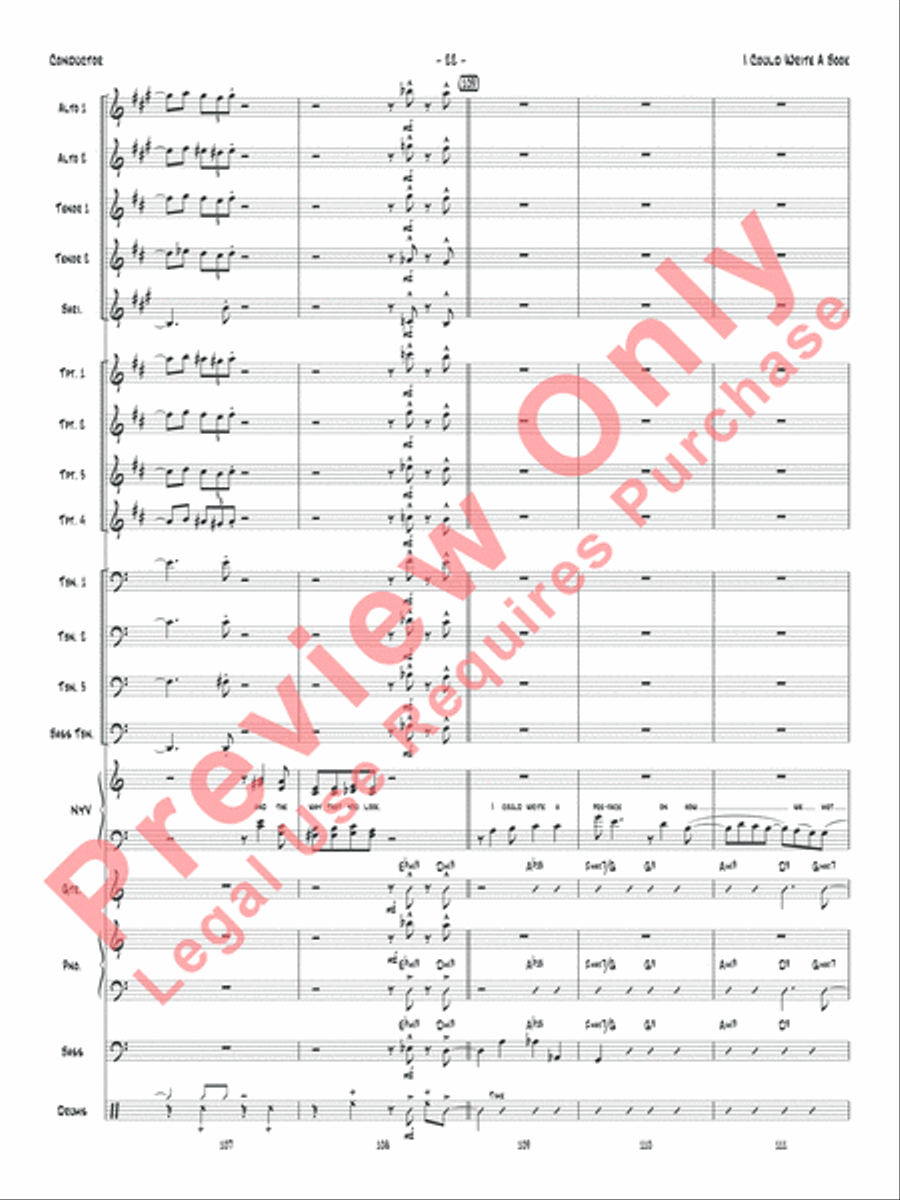 I Could Write a Book Jazz Ensemble scores gallery preview page 25