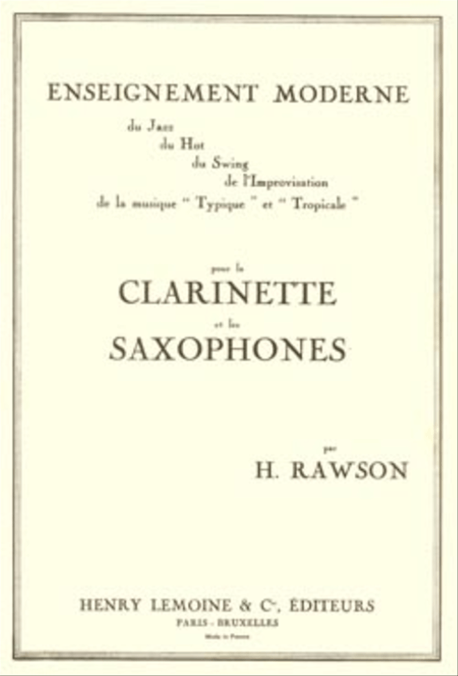 Enseignement moderne du Jazz, Hot, Swing et improvisation Clarinet scores gallery preview page 1