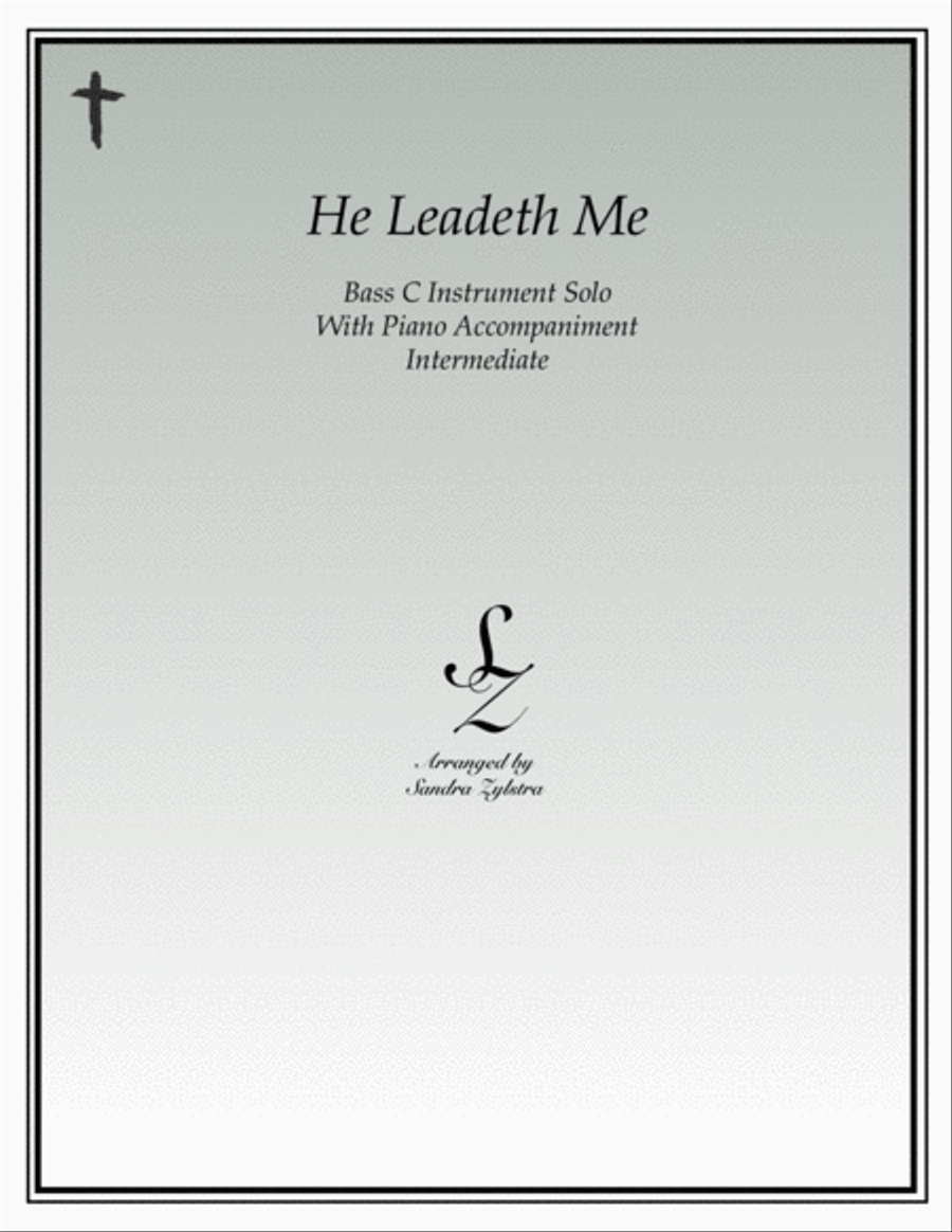 He Leadeth Me (bass C instrument solo) Euphonium scores gallery preview page 1