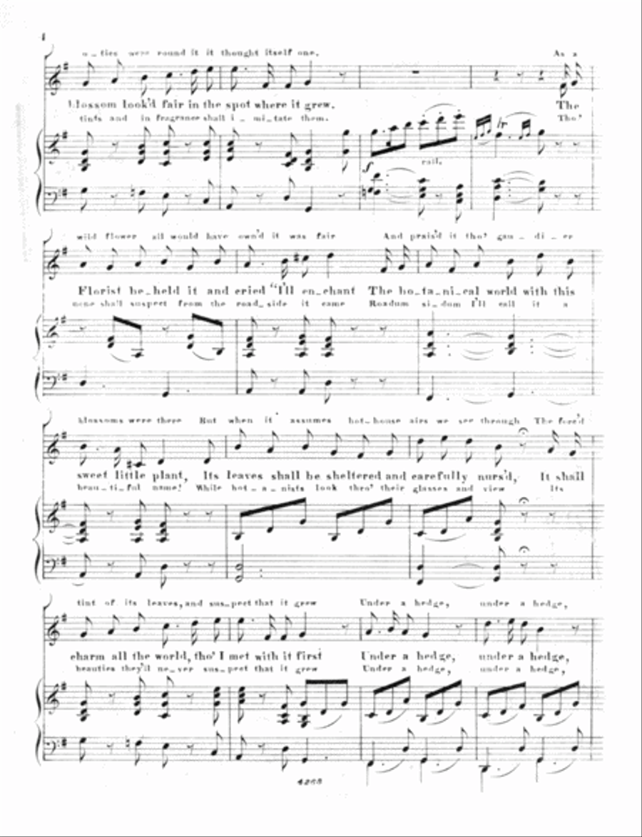 Under A Hedge. Ballad Voice scores gallery preview page 3