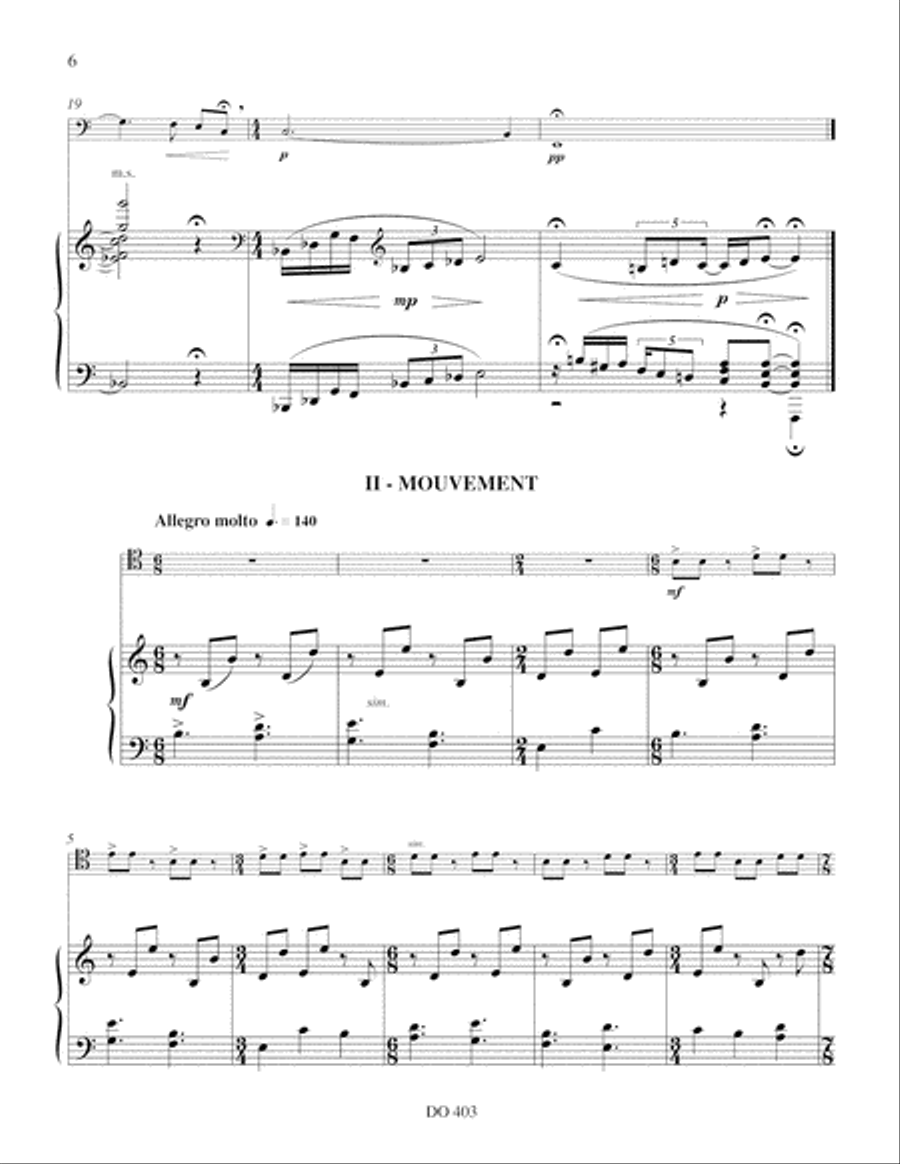Quatre paysages lyriques Piano Accompaniment scores gallery preview page 6
