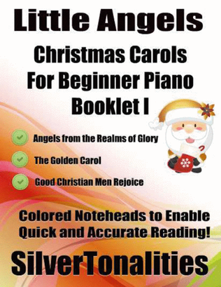 Book cover for Little Angels Christmas Carols for Beginner Piano Booklet I
