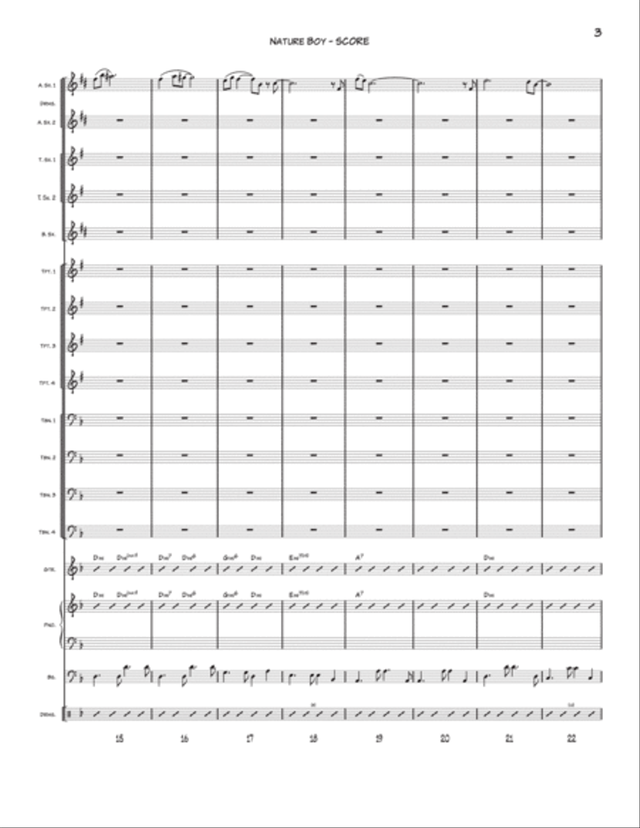 Nature Boy Nature Boy Jazz Ensemble scores gallery preview page 3