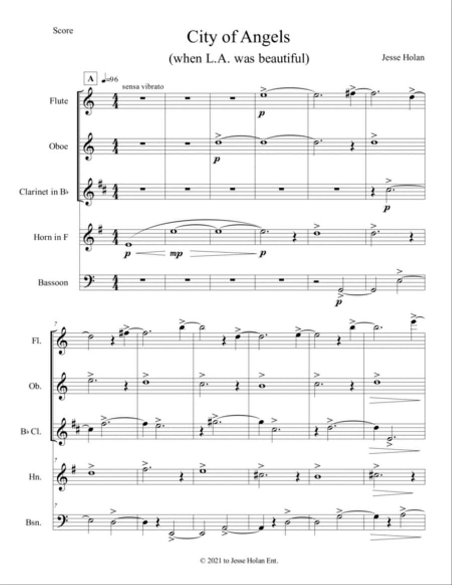 City of Angels Woodwind Quintet scores gallery preview page 2