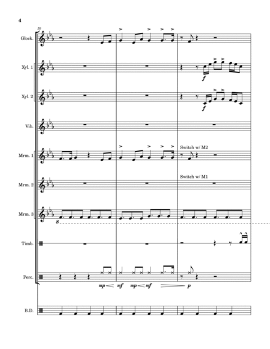 Sorry Percussion Ensemble scores gallery preview page 4