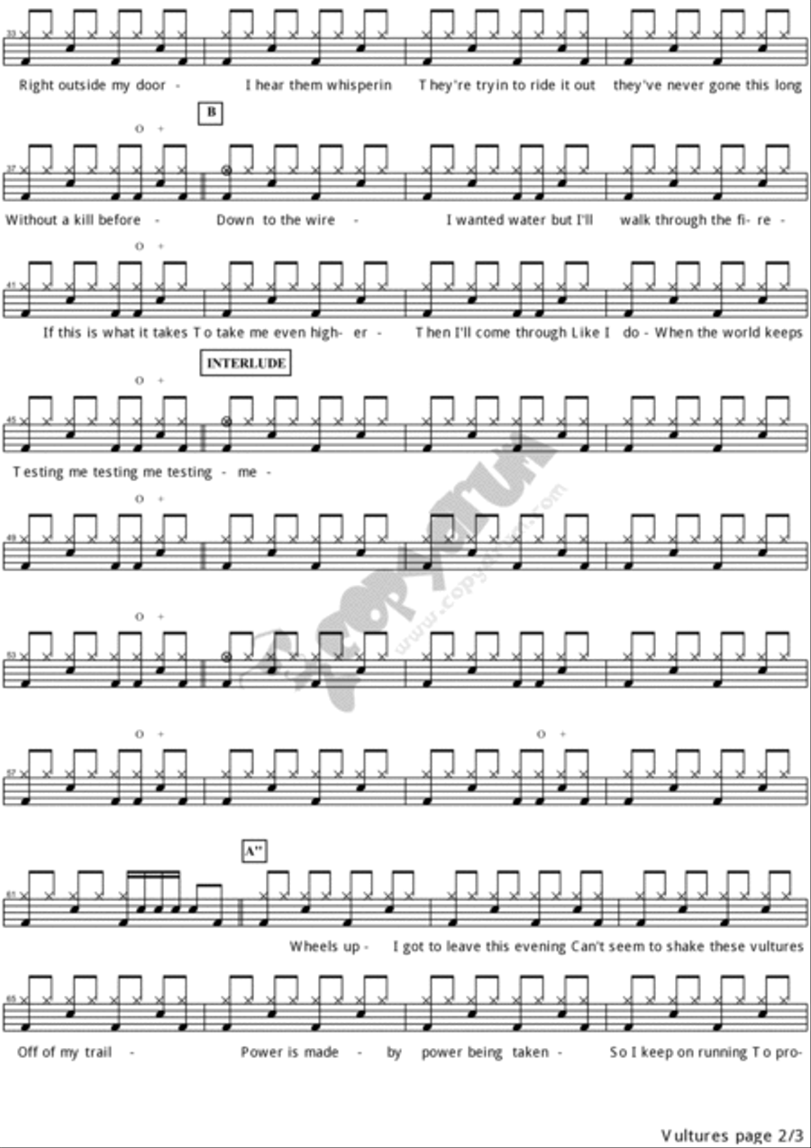 Vultures Drum Set scores gallery preview page 2