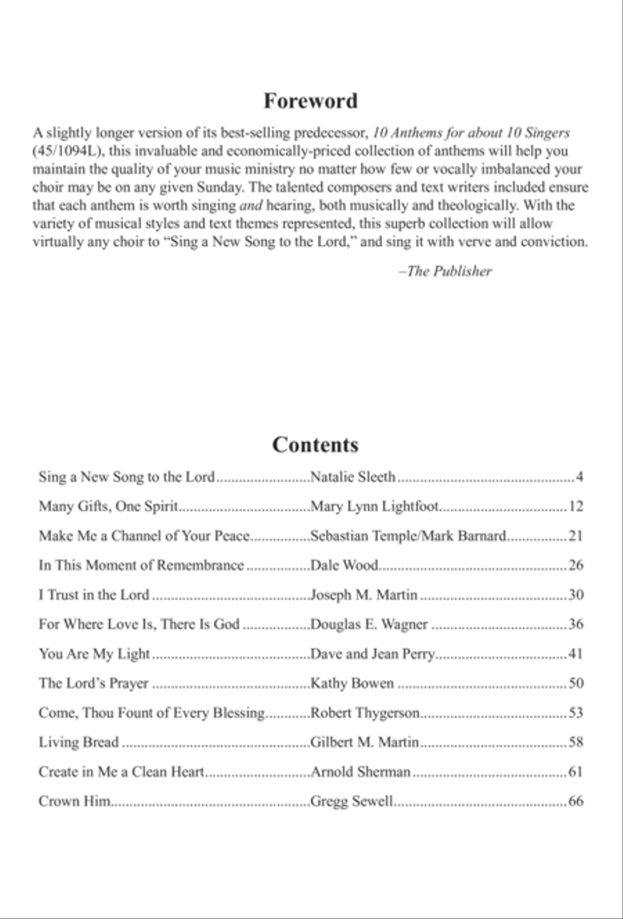 12 Anthems for about 12 Singers 3-Part scores gallery preview page 4