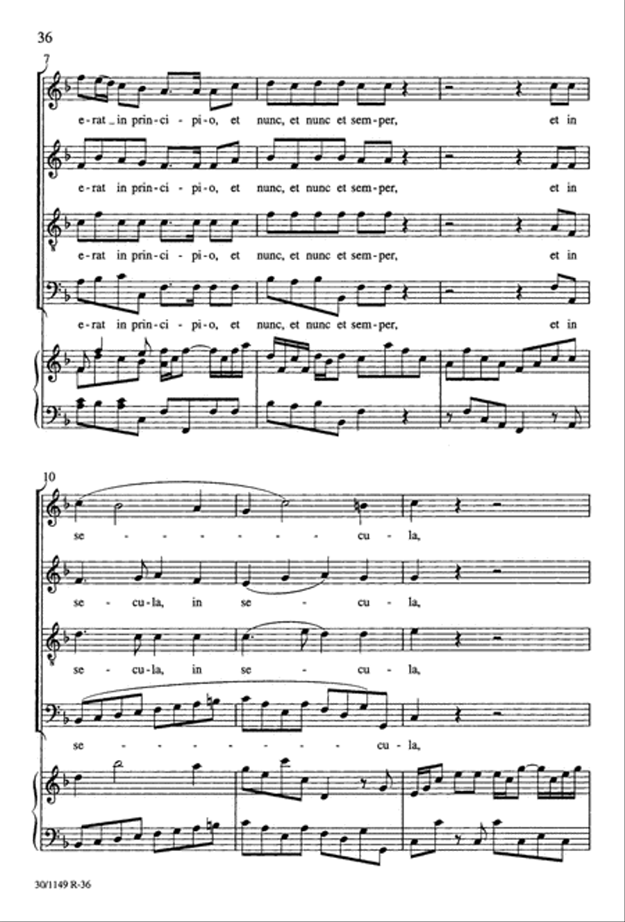 Magnificat in F - Choral Score 4-Part scores gallery preview page 46