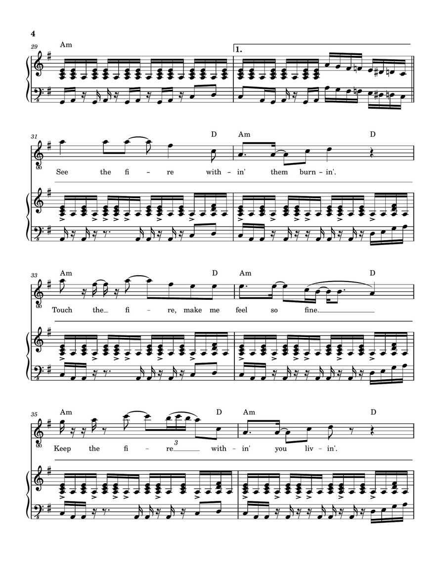 Shinin' On Shinin' On Piano, Vocal, Guitar scores gallery preview page 5