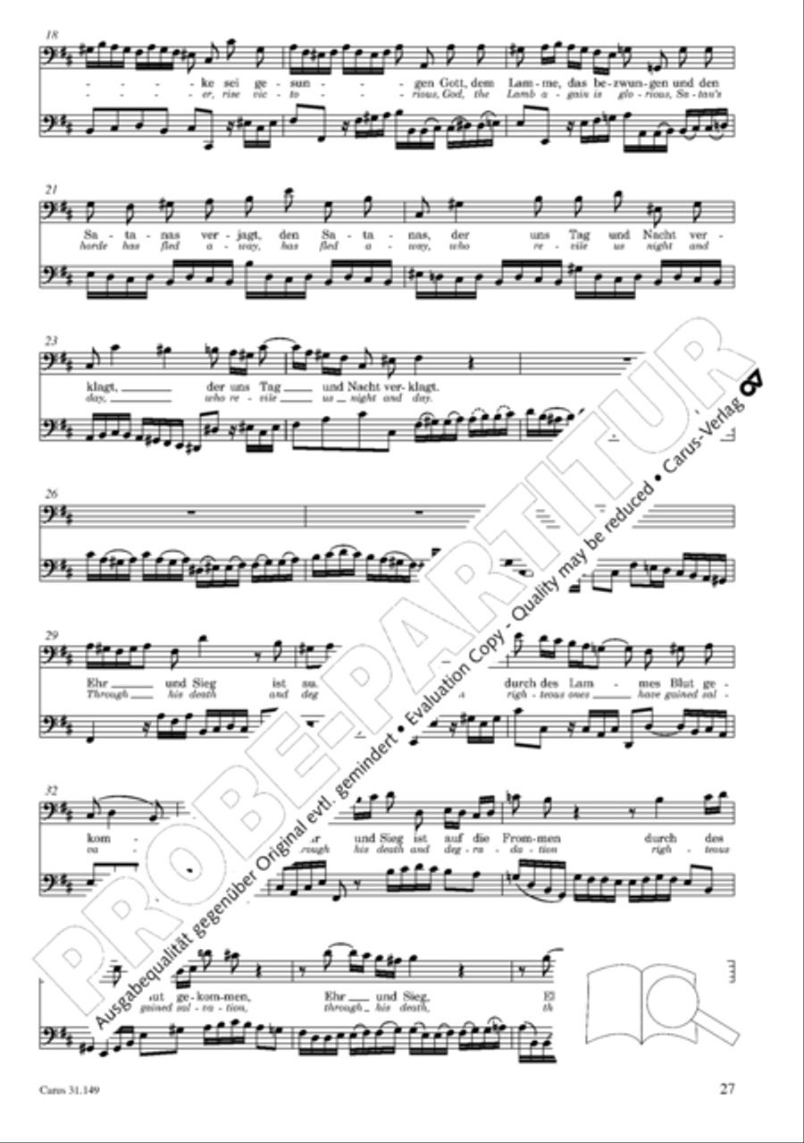 The voice of rejoicing and hope (Man singet mit Freuden vom Sieg) 4-Part scores gallery preview page 28
