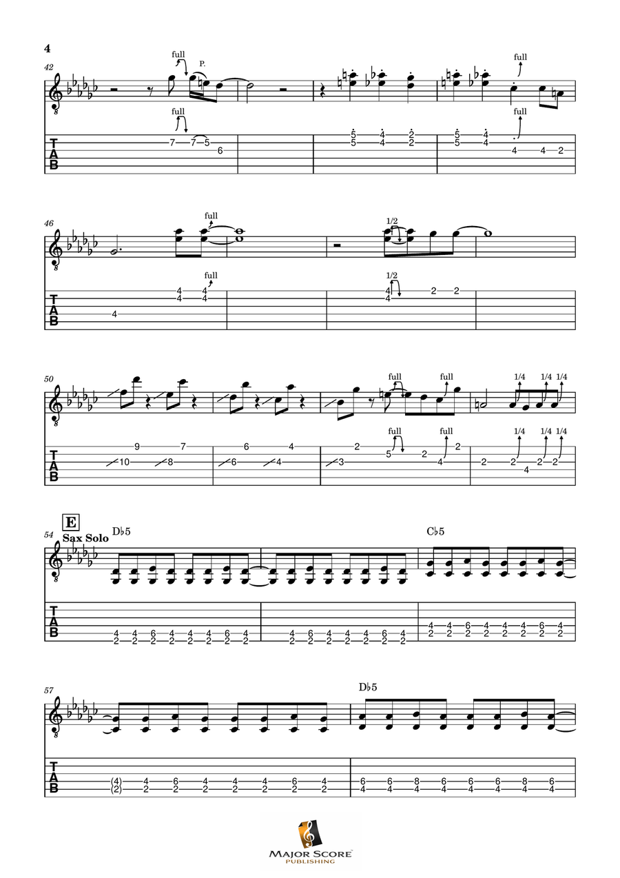 Old Time Rock & Roll Electric Guitar scores gallery preview page 4